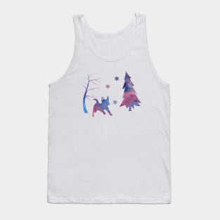 Jack Russell Terrier Winter Art Tank Top